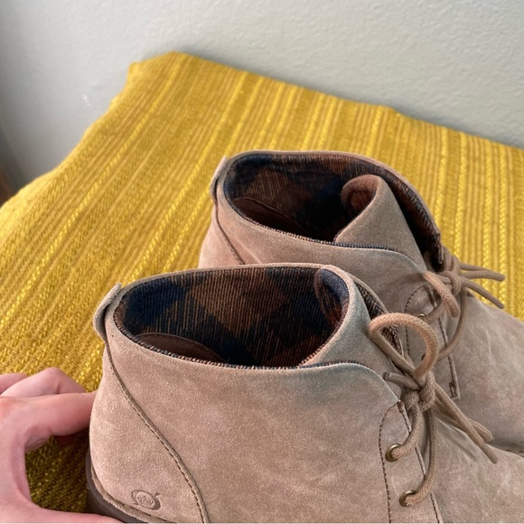 Born | Light Brown Suede Lace-Up Ankle Booties | Banni Taupe - Picture 9 of 15